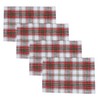 Split P Fraser Plaid Placemat Set of 4, Red &
