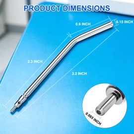 Keilend Metal Air Water Syringe Tips Dental 20 Pcs, Stainless Steel 3 Way Air Water Syringe Tips, Reusable Dental Spray Nozzles Tip for Oral Cleaning - 273℉ Heat Resistant