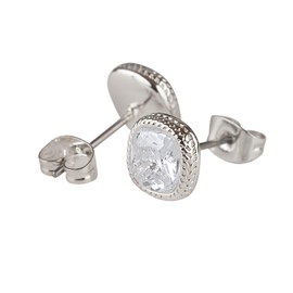LuckyLy Aretes Mujer Plata con Zirconia Cúbica – Joyería y Accesorios Ideales como Regalos para Mujer Navidad y Regalos para Mamá Cumpleaños, Modelo Cleo Plata