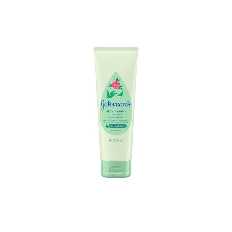 Baby Johnson aceite cremoso Aloe y vitamina E, 8 onzas