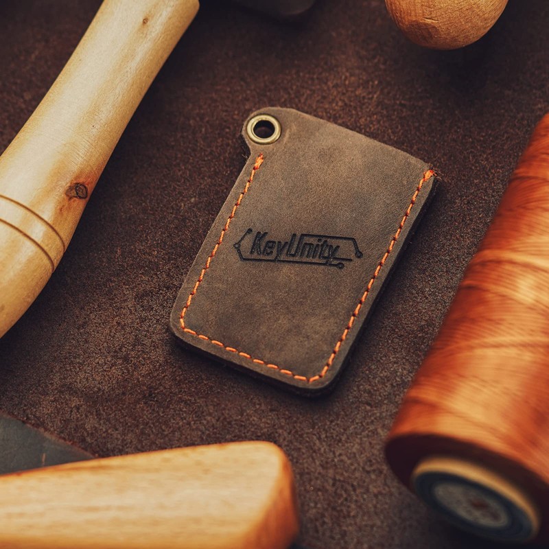 KeyUnity Leather Sheath EDC Pocket Organizer - Hand Stitched Slip