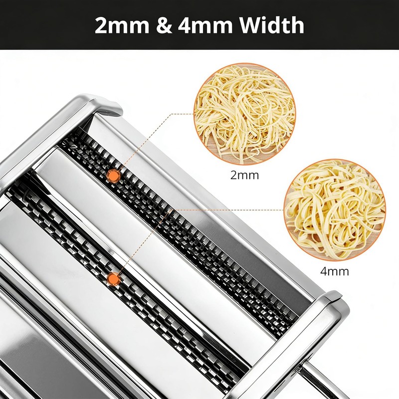 Pasta Maker, METLUCK Stainless Steel Pasta Machine Manual Roller Pasta
