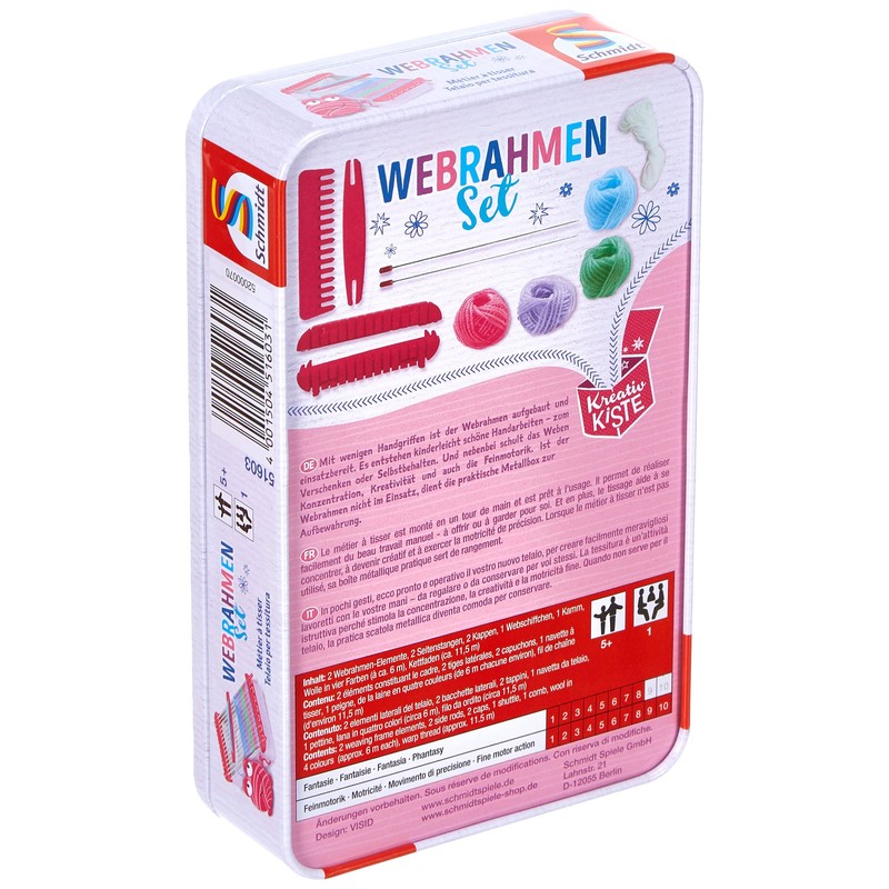 Schmidt Spiele 51603 Loom Set, Metal Tin