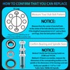iBroPrat 1 Set Trailer Hub Kit 8 Bolt 6.5", Pre-Lubricated