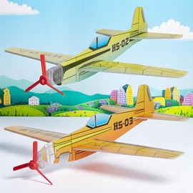 MIJOMA Glider Plane Set of 4 - Polypropylene Throwing Gliders | Indoor & Outdoor Toy Planes for Children | Lightweight, Stable & Colourful | Model Plane Set