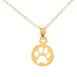 Collar de Huella de Mascota - Dije Huella Perro -Collar Para Los Amantes de los Perritos - Paw Necklace - Huellita de Perrito - Chapa de Oro Calidad Premium - Elegantia Jewelry