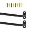 TYRON 2 Pack Screwed Sash Curtain Rod Adjustable 8-12 Inch,