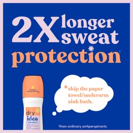 Dry Idea Fresh Linen Scent Roll On Deodorant & Antiperspirant for Women - Gentle on Sensitive Skin, 2X Longer Sweat Protection, 72Hr Sweat & Odor Protection, Womens Deodorant, 3.25oz (6 Pack)