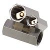 Fudeshe 2Pcs Check Valves,Nickel-Plated Copper One Way Air Check Valve,Silver