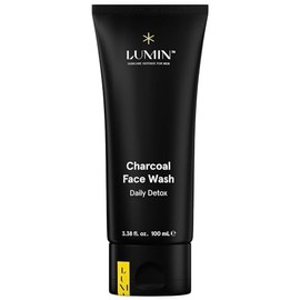 Lumin Charcoal Face Wash for Men Skincare - Daily Detox, Hydrating Face Cleanser, Removes Impurities, Exfoliates, Unclogs Pores, Controls Oil, Soothes Irritation, All Skin Types, 1 Pack