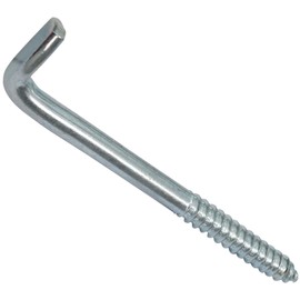AERZETIX - C44751 - Set of 10 - Wood Screws with Thread - Screw Hook Type L for Wood - with Wood Thread - Diameter 8 x 100 mm - Galvanised Steel Metal - DIY Renovation Assembly Tool