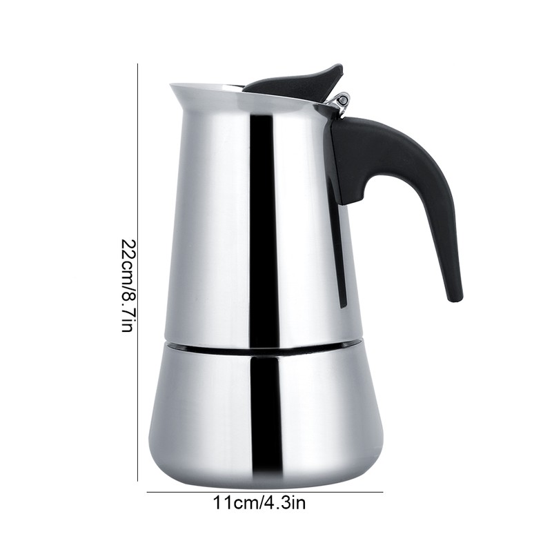 Portable Stainless Steel Coffee Pot Moka Espresso Maker Mocha Pot