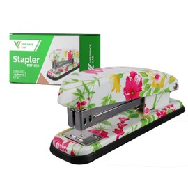 VIBRANZ-LAB Cute Heavy Duty Stapler for Home Office Supplies Standard Pretty Floral Staplers for Desk Cute Office Products Small Hand Stapler Desktop Stapler School Crafting Supplies Mini Stapler