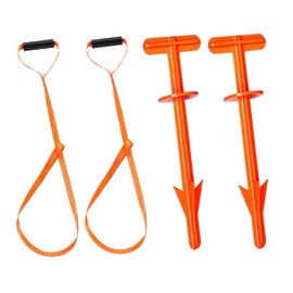 GHYTRIGEN 4 Pcs Deer Hunting Accessories,1700lbs Loadbearing Deer Drag Rope and Hunting Butt Out Tool,Field Dressing Knife,Deer Processing Equipment, Sturdy Rope with Soft Handle,Gifts for A Hunter
