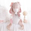 Eileen Long Curls, Beige x Pink Wig, Perm, Full Wig,