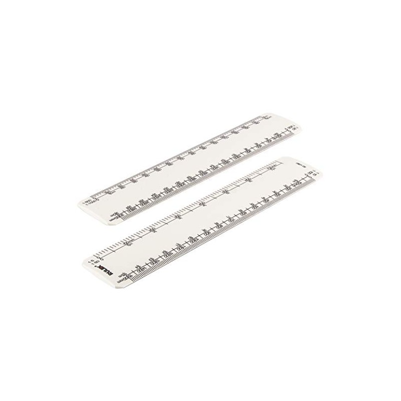 Rulex 15cm 6 inch Flat Oval Metric Engineers Scale Ruler
