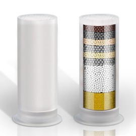 Replacement Filters for ATQ Handheld Shower Head 22 Stage 2 Pack Replacement Mini Filters Water Softener Filters Beads for Hard Water Remove Chlorine and Harmful Substances Reduces Dry Itchy Skin