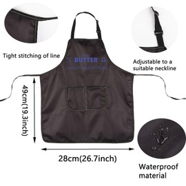 Butter Aprons Butter's Lover Gifts Funny Baking Apron With Pockets Baker Gift Butter Baking BBQ Aprons Gift Butter Adjustable Kitchen Apron Gifts For Butter's Lover (AP, Butter Apron-PY2)