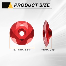 sourcing map 1 1/4" OD Bicycle Headset Stem Top Cap Aluminum Alloy Cycling Headset Cover Stem for Mountain Bike Road Bike MTB, Red