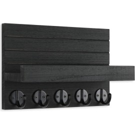 Lwenki Key Holder for Wall, Decorative Key and Mail Holder with Shelf