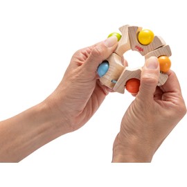 HABA Clutching Toy Ball Wheel Wooden Baby Toy (Made in Germany)