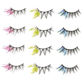 Baluue 2sets False Lashes Glitter Eyelashes Long Dramatic Lashes for Women Perfect for Parties Date Club or Daily Life 3pairs*2