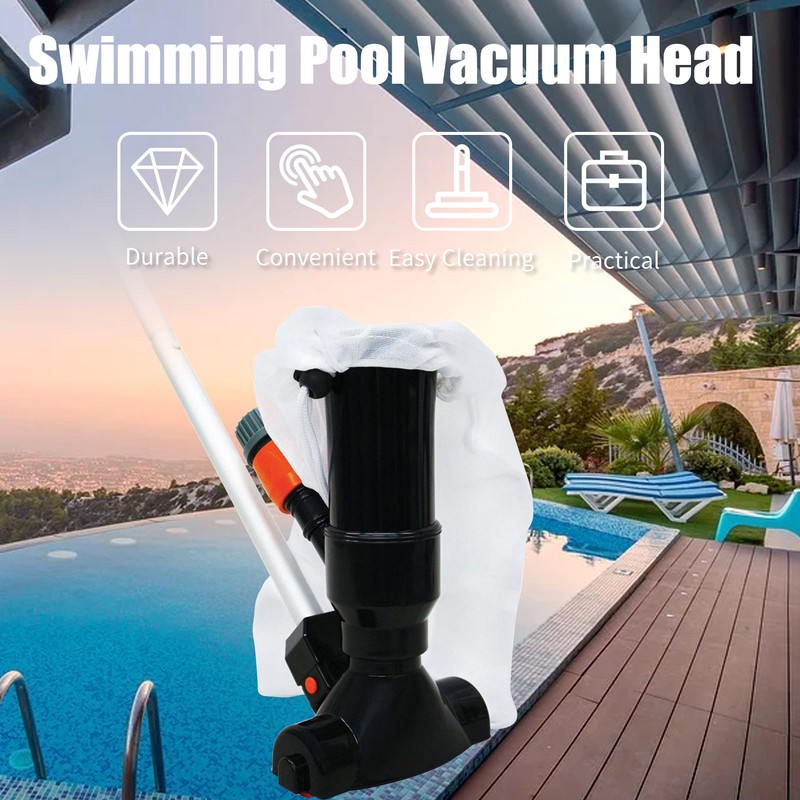 Portable Pool Vacuum Jet Underwater Cleaner with Flexible Rod Drawstring