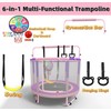 LANGXUN 60" Trampoline for Kids, 5ft Toddler Mini 6-in-1 Trampoline