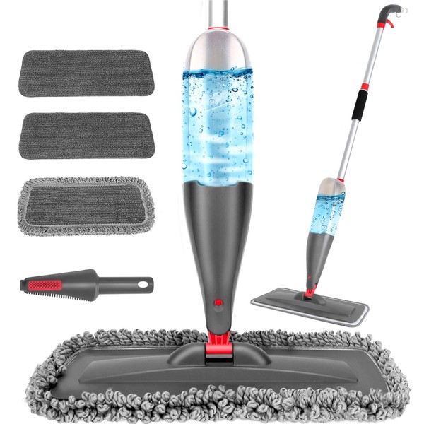 Spray Mop for Floor Cleaning with 3pcs Washable Pads -