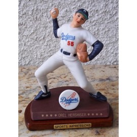 Orel Hershiser Sports Impressions Miniature Figurine Statue LA Dodgers 1990 NIB