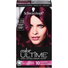 Schwarzkopf Color Ultime Hair Color, 5.23 Charcoal Fuchsia, 1 Application - Permanent Hair Dye for Vivid Color Intensity and Fade-Resistant Shine up to 10 Weeks