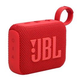 JBL Go 4 - Ultra-Portable, Waterproof and Dustproof Bluetooth Speaker, Big Pro Sound with punchy bass, 7-Hour Built-in Battery, Made in part with recycled materials (Red)
