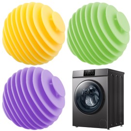 3 PCS Tumble Dryer Balls, Laundry Balls for Washing Machine, Reusable Laundry Balls, Dryer Balls for Laundry, Washing Machine Balls, Laundry Anti-Tangle Ball Reduces Creasing and Sticking of Clothes