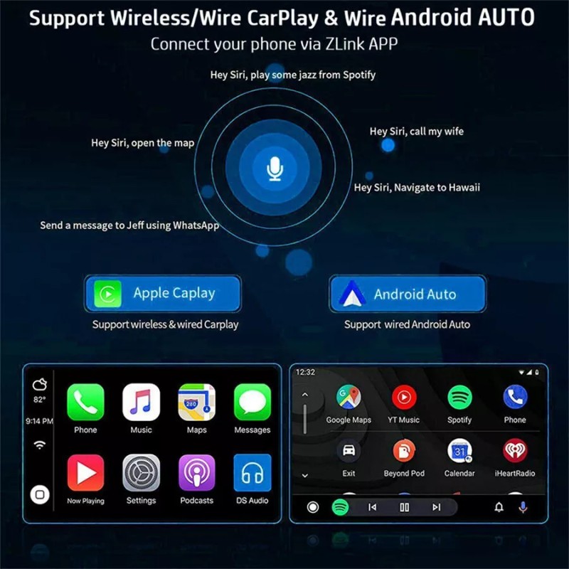 Fortdows 10.1'' For Toyota Corolla 2014-2016 Apple Carplay Android12 Car