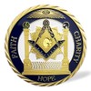 RYUKENLM Masonic Challenge Coin - Freemason Master Mason Collectible -