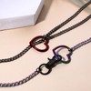 Flongo Heart Slip Chain for Women: 2 Pieces Cuba Necklace