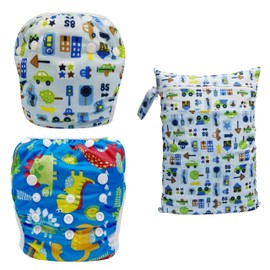 Catwald Pañales para alberca Bebe tallas Grande y pequeñas Niñas y Niños, swimmers pañales de Natación para bebe reutilizables ecológicos para Niña y Niño Swimmers (Niño)