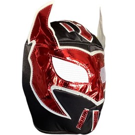 Del Mex Lycra Lucha Libre Adult Luchador Mexican Wrestling Mask Costume (Sin Cara (Black/Red))