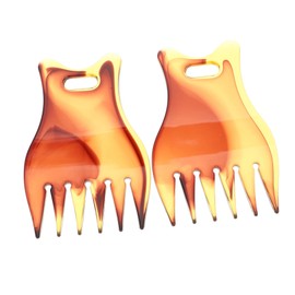 WOONEKY 2pcs Wide Tooth Salon Oil Hair Comb for Men Professional Hairdressing Brush for Daily Styling Comfortable Grip Reduces Breakage Suitable for All Hair Types