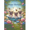 Unbranded Pug Dogs Bath "Happy Birthday" card + Exclusive Envelope