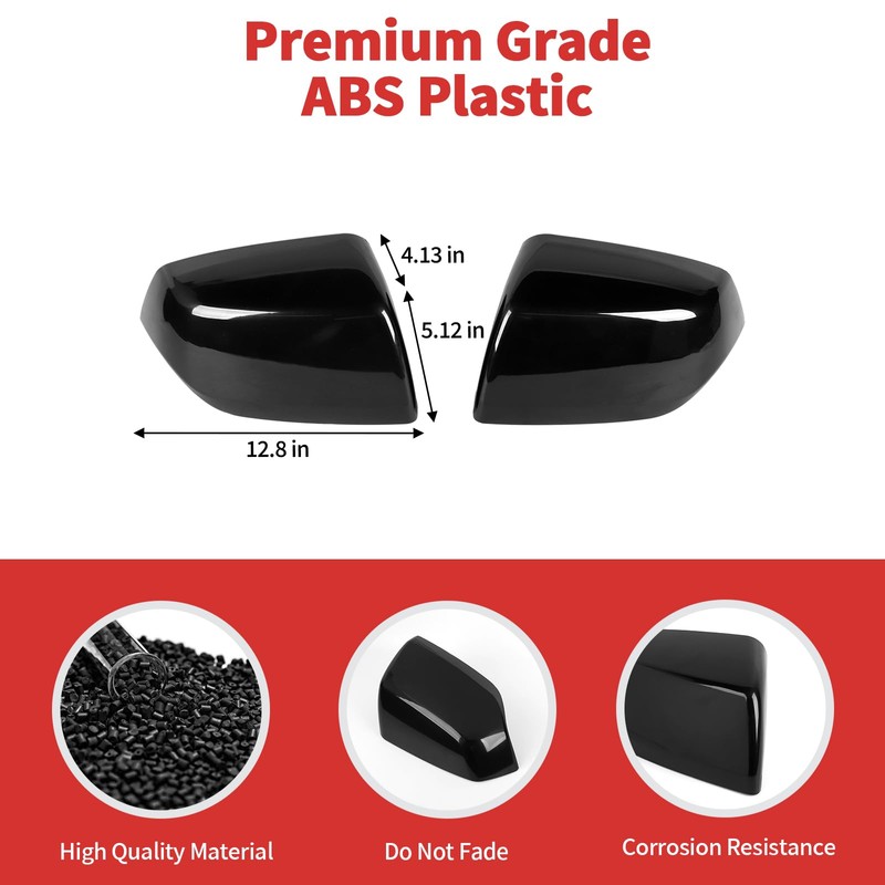SQQP Side Mirror Covers Shell Trim Decoration Fit for 2020-2025