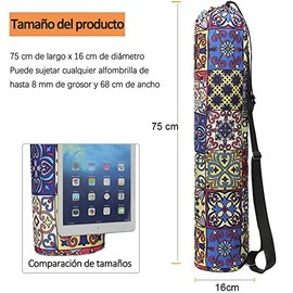Bolsa para esterilla de yoga, Mochila de yoga con cordón fácil de llevar Bolsa de transporte para esterilla de yoga con bolsillo multifuncional y corr