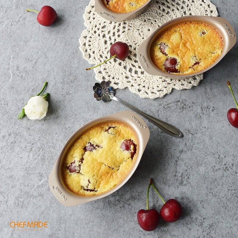 Chefmade - Juego de moldes para tartas de queso, 4