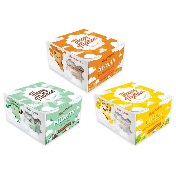 Happy Mallows Gourmet Marshmallows | 3 Box Multi-Buy | 100% Handmade | 100% Family Run (The Big 3, 3 x 120g Boxes)