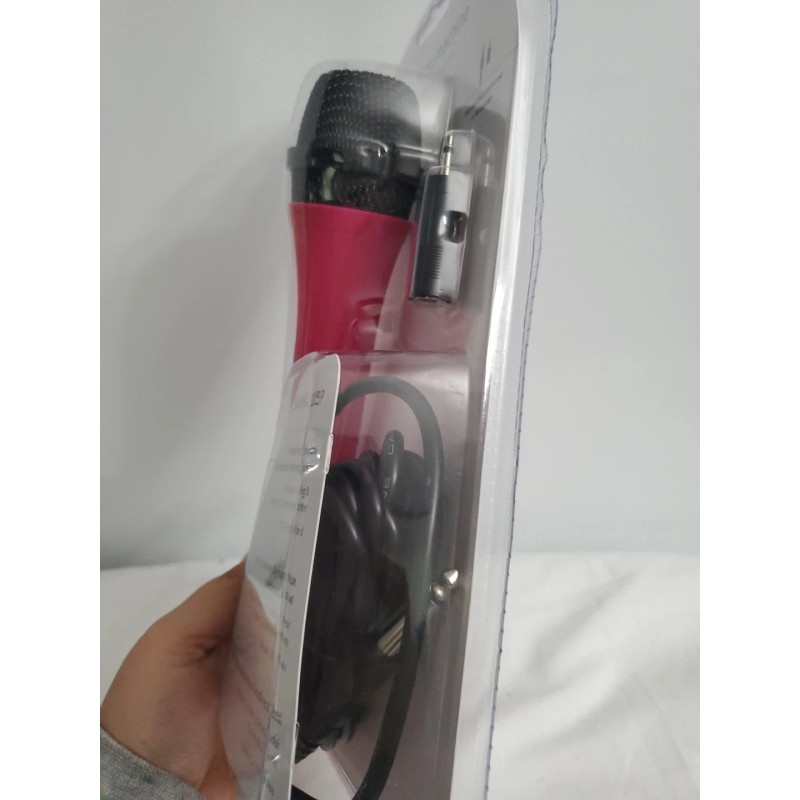 The Singing Machine Singing Machine Unidirectional Dynamic Microphone SMM205P Pink