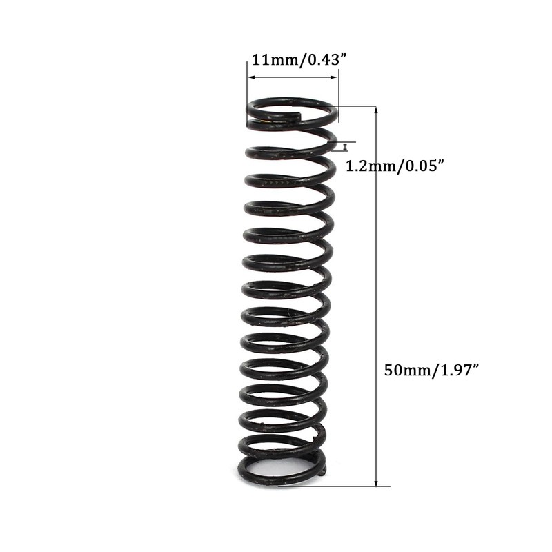 TA-VIGOR 10Pcs Extended Compressed Spring, 1.2mm Wire Dia, 11mm OD,