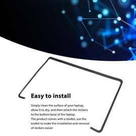 Laptop Back Cover Frame Sticker, Laptop Rear Lid Bezel Frame Sticker for Cover The Laptop Screws on The Bottom, Back Cover Screw Sticker for Book Studio 14.4 Inch Laptop (Black)