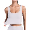 FelFory Longline Sports Bra Tank Top Bra Top for Women