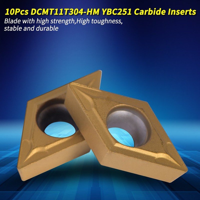 10pcs Diamond Shape Carbide Insert Cutters for Regular Stainless Steel