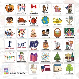 Calendar and Weather Pocket Chart for Kids Learning from Home and School, Homeschooling or Classroom for Teachers, Essential for Helping Young Students - Learn Tower Multi Color